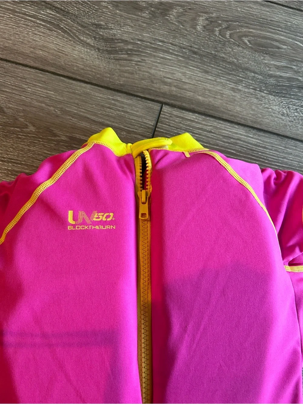 Girls Speedo UV Flotation Suit S/M Pibk Yellow Lifejacket Swimsuit